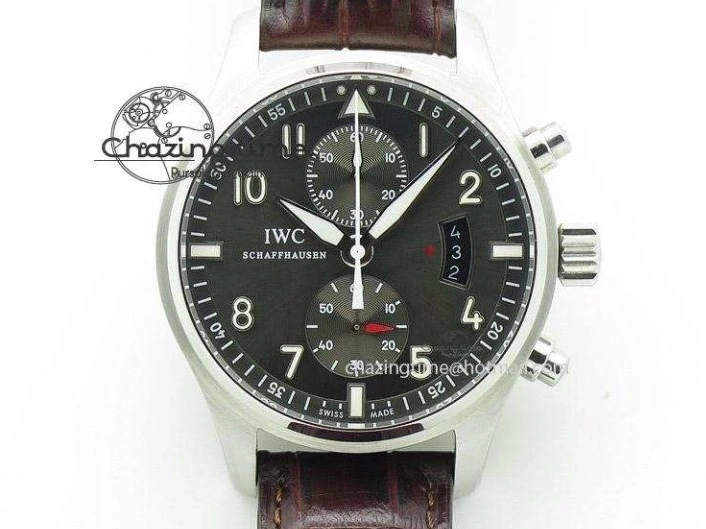 MIROTIME 0306 GoodFit Big Pilot Real PR IW500912 ZF Best Edition Black Dial On Black Leather Strap A 7287